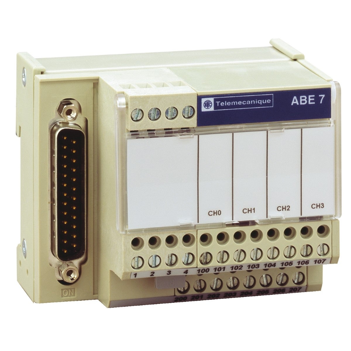 connection sub-base ABE7 - for distribution of 4 analog channels protected