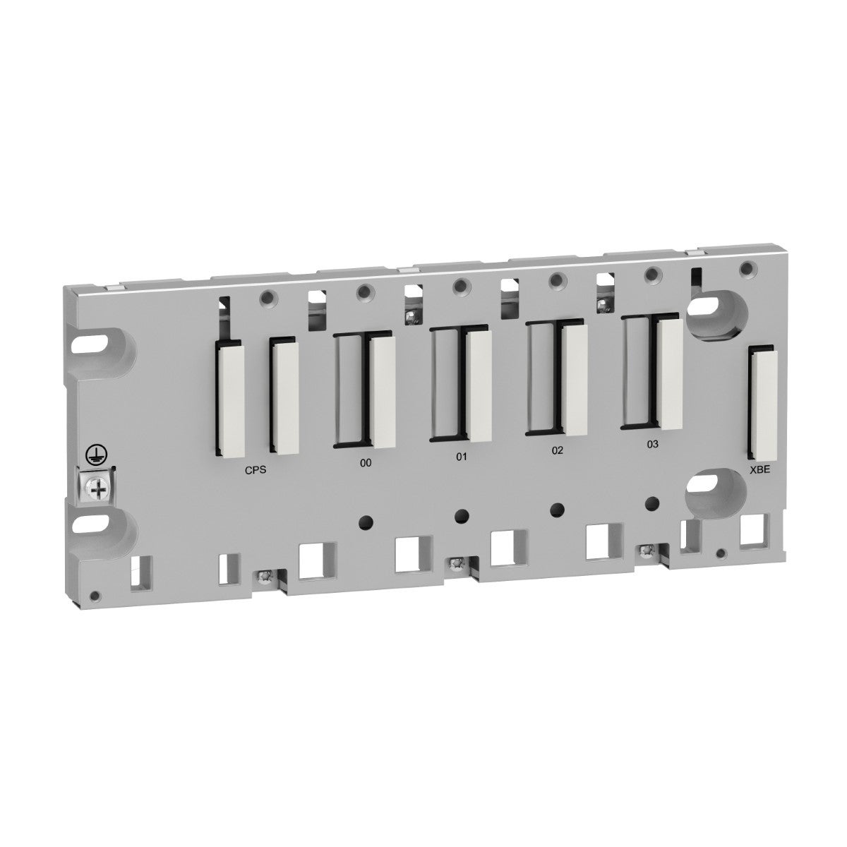 rack, Modicon M340 automation platform, 4 slots, panel, plate or DIN rail mounting