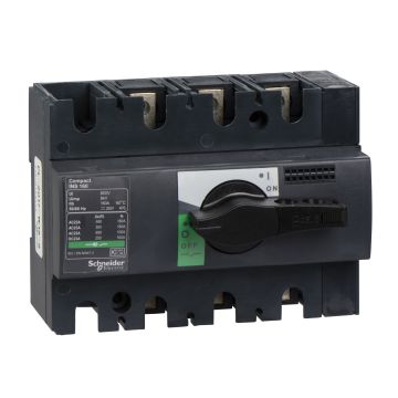 switch disconnector, Compact INS160, 160A, standard version with black rotary handle, 3 poles