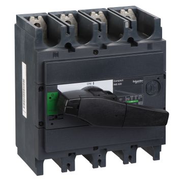 switch disconnector, Compact INS320, 320A, standard version with black rotary handle, 4 poles