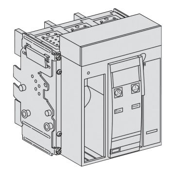 Circuit breaker frame, MasterPact NT12H2, 1250A, 50kA/440VAC 50/60Hz (Icu), 3 poles, drawout, without control unit