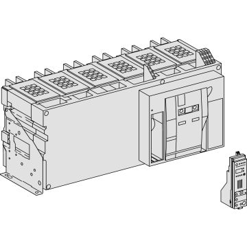 Circuit breaker frame, MasterPact NW12H1, 1250A, 65kA/440VAC 50/60Hz (Icu), 4 poles, fixed, without control unit