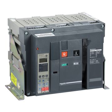 Circuit breaker frame, MasterPact NW16H2, 1600A, 100kA/440VAC 50/60Hz (Icu), 3 poles, drawout, without control unit