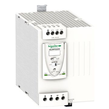Regulated switch power supply, modicon power supply, 3 phases, 380...500V AC, 24V, 20A