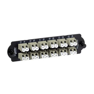 Actassi Fibre Optic Front Adapters Plate with 12 x LC Dplx MM Adapters