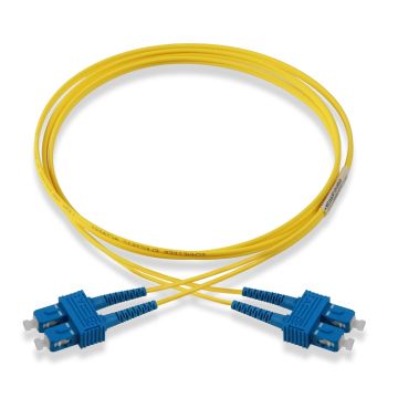 Fibre optic patch cord, Actassi, OS2, SC-SC, duplex, LSZH, 1 m