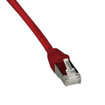 Patch cord, Actassi, Category 6A, S/FTP, LSZH, 5 m, red