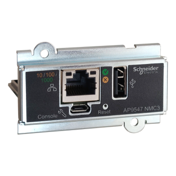 Device monitoring and management, Network Management Cards, NMC3 for Easy UPS 3S, 3M, 3L, Galaxy 3L & Galaxy PW, remote UPS monitoring and management