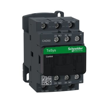 Control relay, TeSys Deca, 5NO, 0 to 690V, 380VAC 50/60Hz standard coil, screw clamp