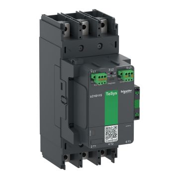 High power contactor, TeSys Giga, 3 pole (3NO), AC-3 <lt/>=440V 185A, advanced version, 200ï¿½500V wide band AC/DC coil