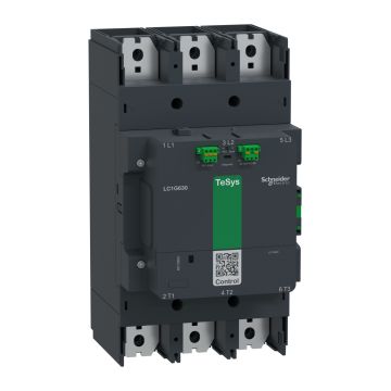 High power contactor, TeSys Giga, 3 pole (3NO), AC-3 <lt/>=440V 630A, advanced version, 48ï¿½130V wide band AC/DC coil