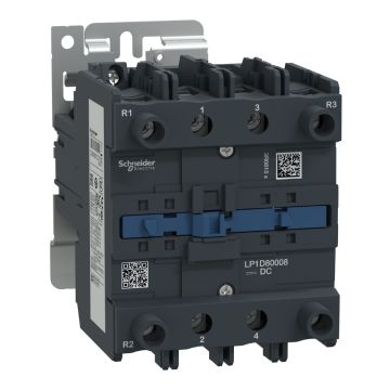 Contactor, TeSys Deca, 4P(2NO+2NC), AC-1, 440V, 125A, 24V DC coil, screw clamp terminals