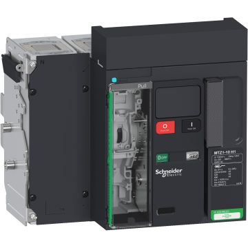 Circuit breaker frame, MasterPact MTZ1 10H1 drawout for MicroLogic X, 1000A, 42kA/415VAC (Icu), 4P