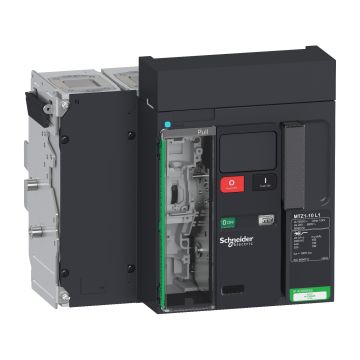 Circuit breaker frame, MasterPact MTZ1 10L1 drawout for MicroLogic X, 1000A, 150kA/415VAC (Icu), 4P