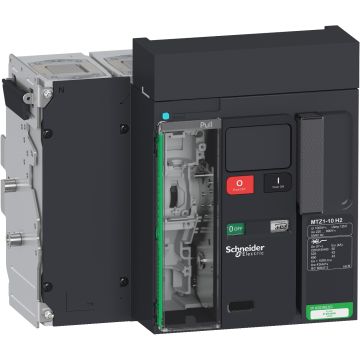 Circuit breaker frame, MasterPact MTZ1 10H2 drawout for MicroLogic X, 1000A, 50kA/415VAC (Icu), 4P