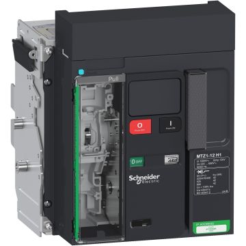 Circuit breaker frame, MasterPact MTZ1 12H1 drawout for MicroLogic X, 1250A, 42kA/415VAC (Icu), 3P