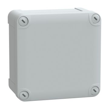 PC box IP66 IK08 RAL7035 Int.H105W105D55 Ext.H116W116D62 opaque PC cover H10