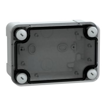 PC box IP66 IK08 RAL7035 Int.H125W80D65 Ext.H138W93D72 Transp.cover H20