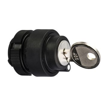 Selector switch, Harmony XAC, plastic, black, 2 positions, left/right withdrawal position, stay put