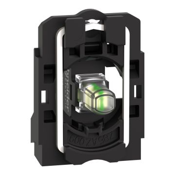 Complete body light block assembly, Harmony XB5, plastic, universal LED, body fixing collar, 24V AC DC