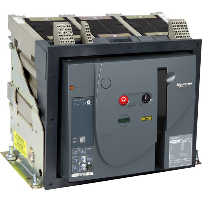 Circuit breaker, EasyPact MVS, 3 Poles, 800A, 65kA, EF, ET6, fixed, electrical main product photo