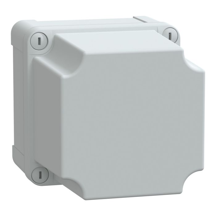 ABS box IP66 IK07 RAL7035 Int.H105W105D125 Ext.H116W116D133 Opaque cover H80 main product photo