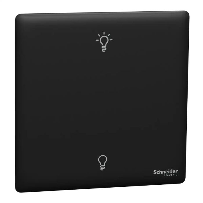 Dimmer, Unica X, 2 way, 1 gang, 250W, 60Hz, push button, universal, jet black main product photo