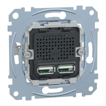 USB charger, Merten system M, Double insert, 2.1 A