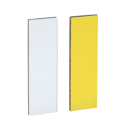 Blank legend, Harmony XB4, Harmony XB5, white/yellow, 8 x 27 mm, for holder 30 x 40 mm, unmarked