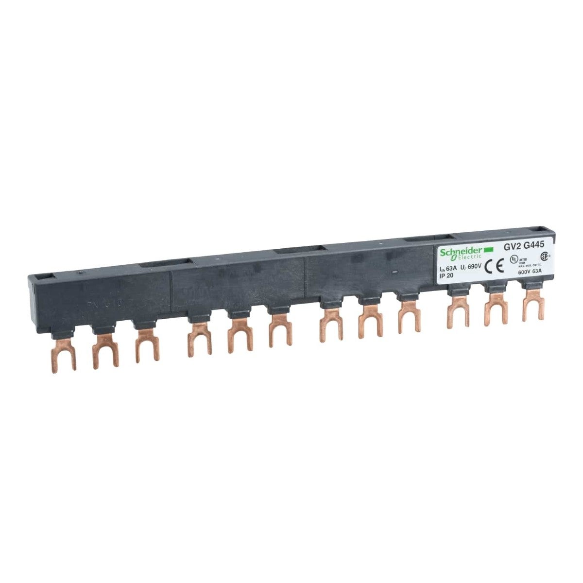 Linergy FT, Comb busbar, 63A, 4 tap-offs, 45mm pitch