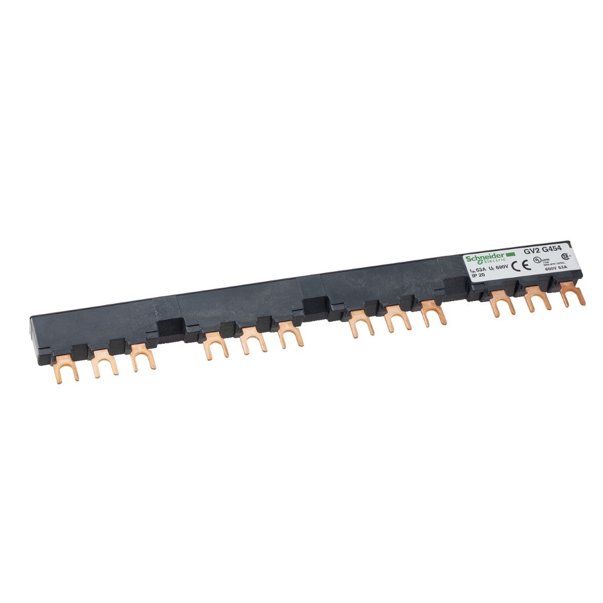 Linergy FT, Comb busbar, 63A, 4 tap-offs, 54mm pitch