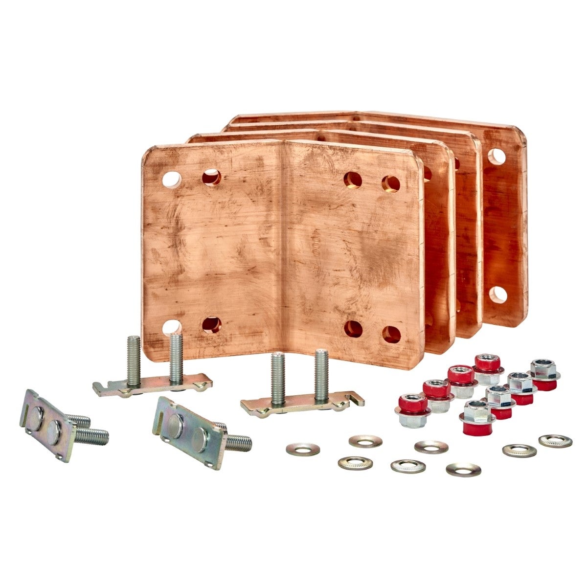 Fish plates kit, PrismaSeT P, for Linergy LGYE inside angle kit, 3200A to 4000A, copper, set of 4