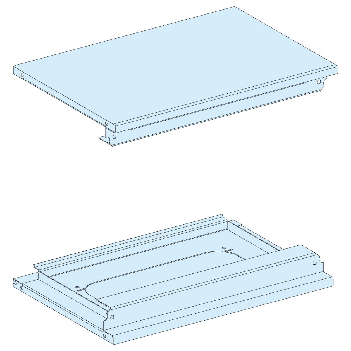 Top/bottom plate, PrismaSeT G, for extension enclosure, W 600mm, IP55, white, RAL 9003, set of 2 plates