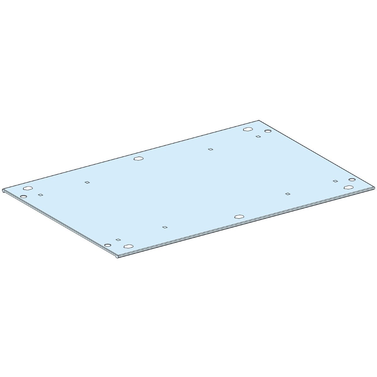 Roof plate, PrismaSeT P, for enclosure, W650mm, D400mm, IP30, white, RAL 9003