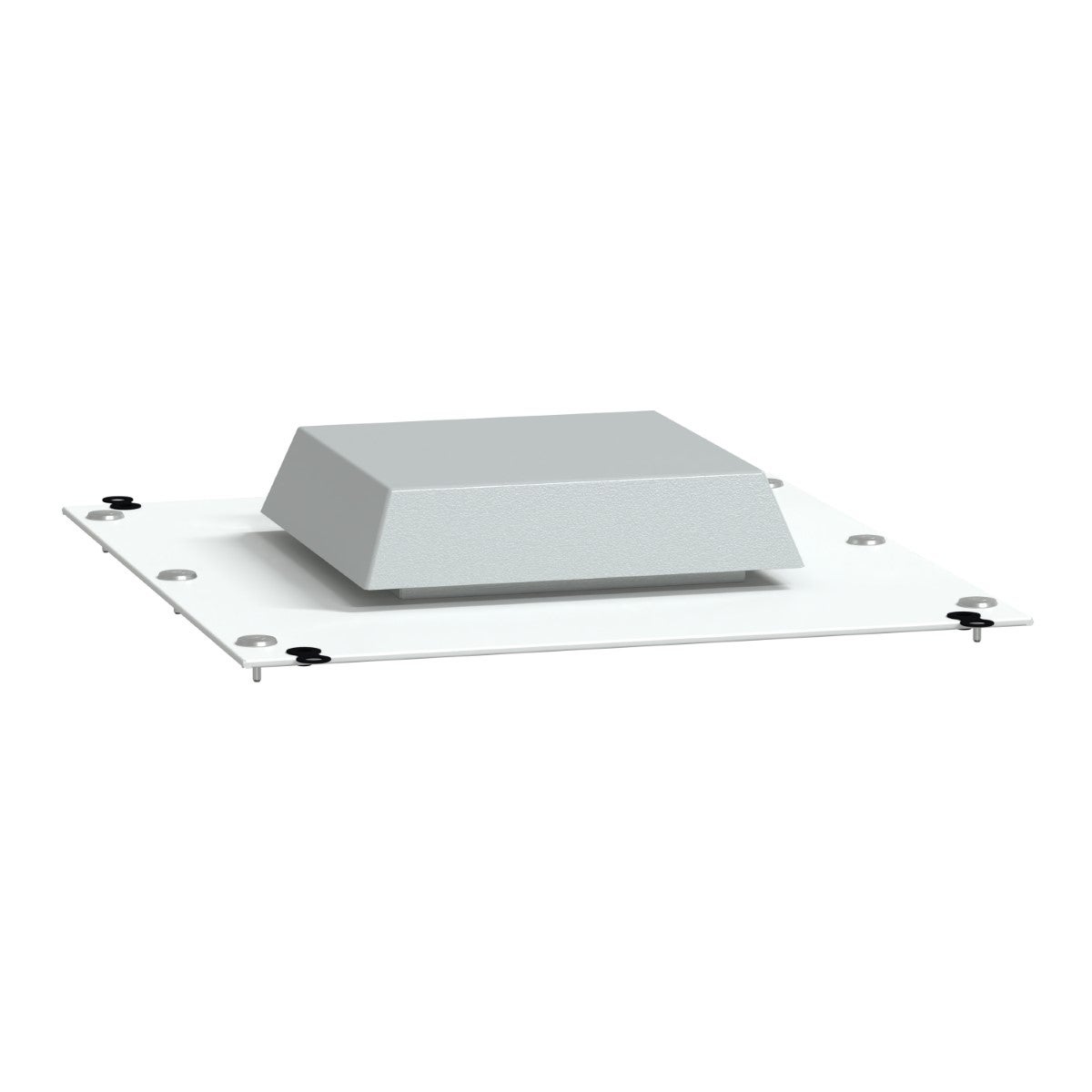 Roof plate, PrismaSeT P, for enclosure, W800mm, D400mm, IP54, with cut-out for top hood, white, RAL 9003