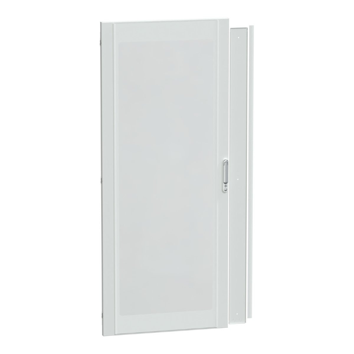Door, PrismaSeT P, Floor-standing, transparent, reversible opening, 36M, W800, 2 locks, IP30, white, RAL 9003