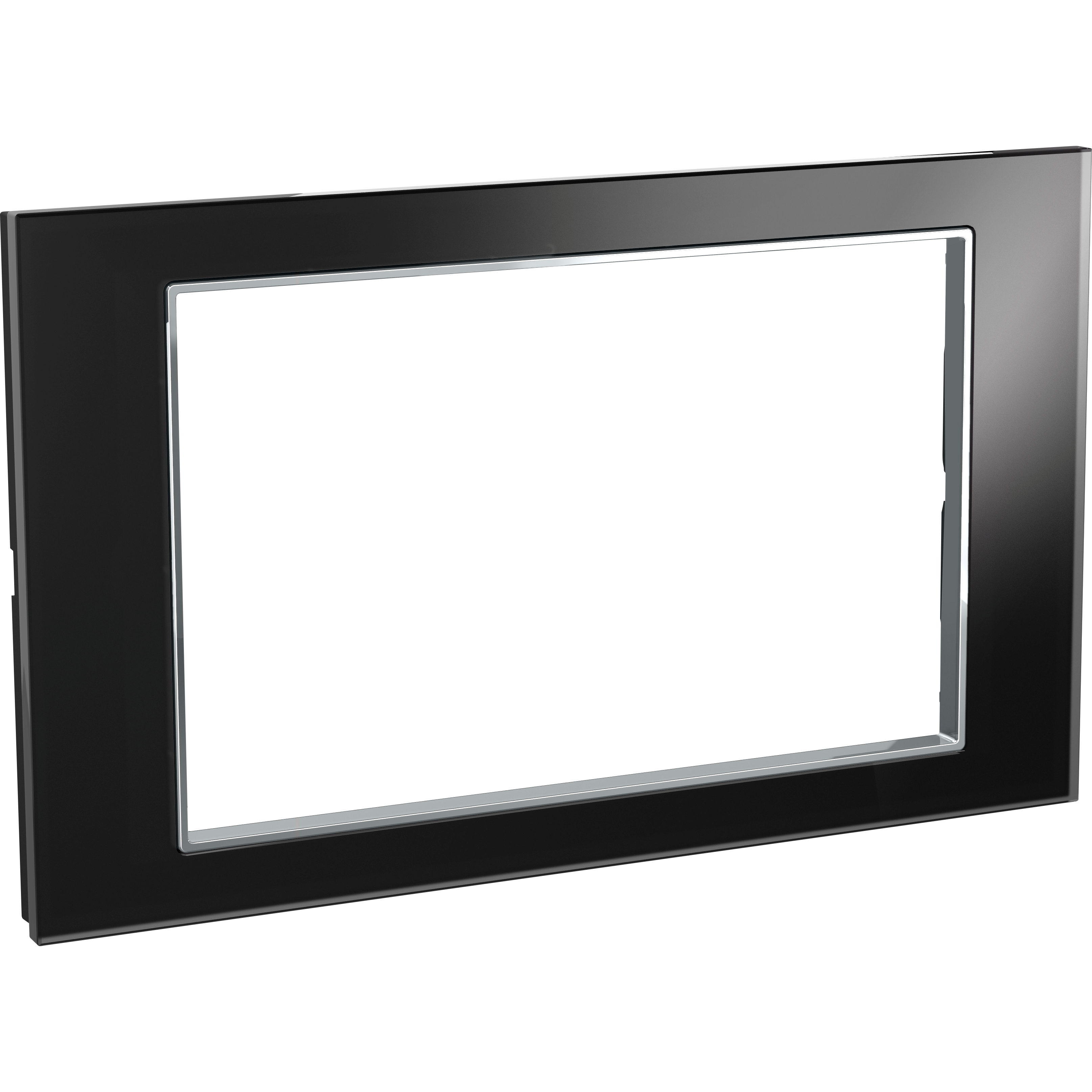 2 gang Plate Class Black Mirror