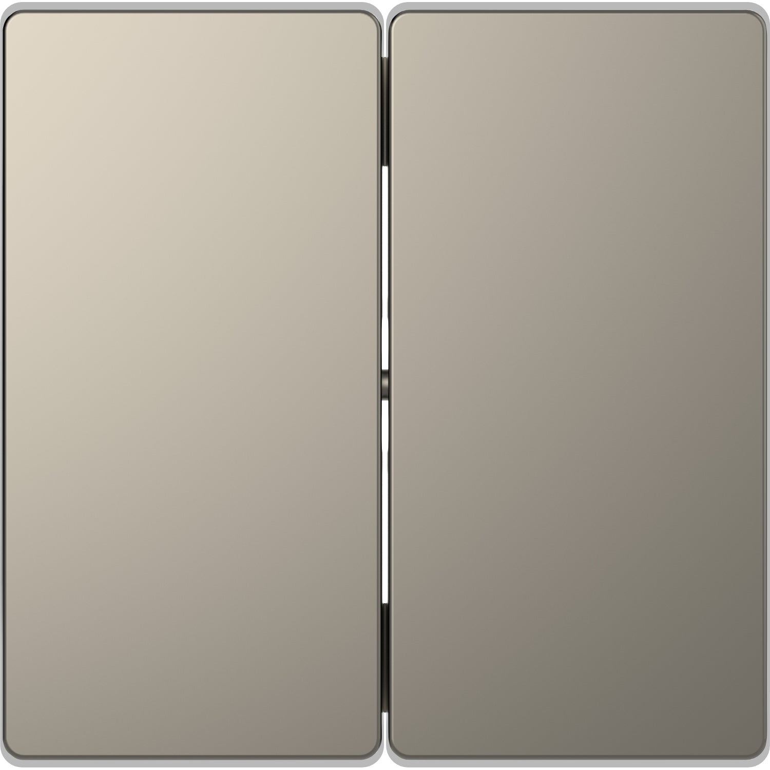 Rocker, Merten System Design, 2-gang, nickel metallic