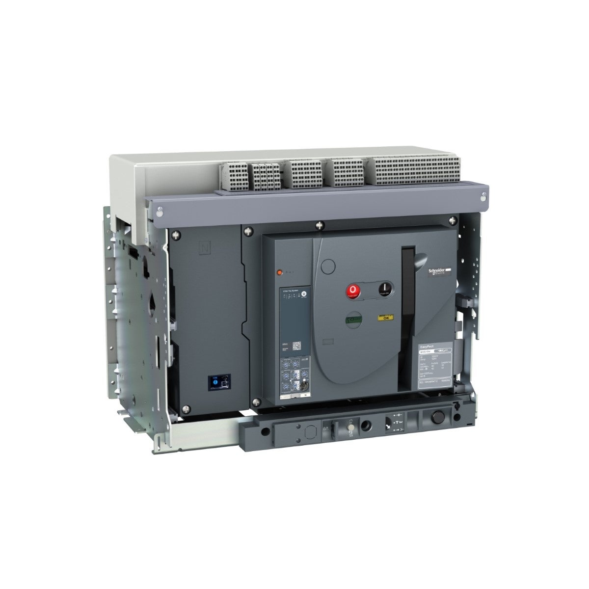 Circuit breaker, EasyPact MVS, 3 Poles, 1250A, 50kA, 240VAC, EDO, ETV2, drawout, electrical