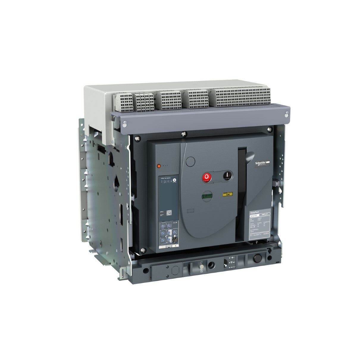 Circuit breaker, EasyPact MVS, 3 Poles, 1600A, 65kA, EDO, ET2, drawout, electrical