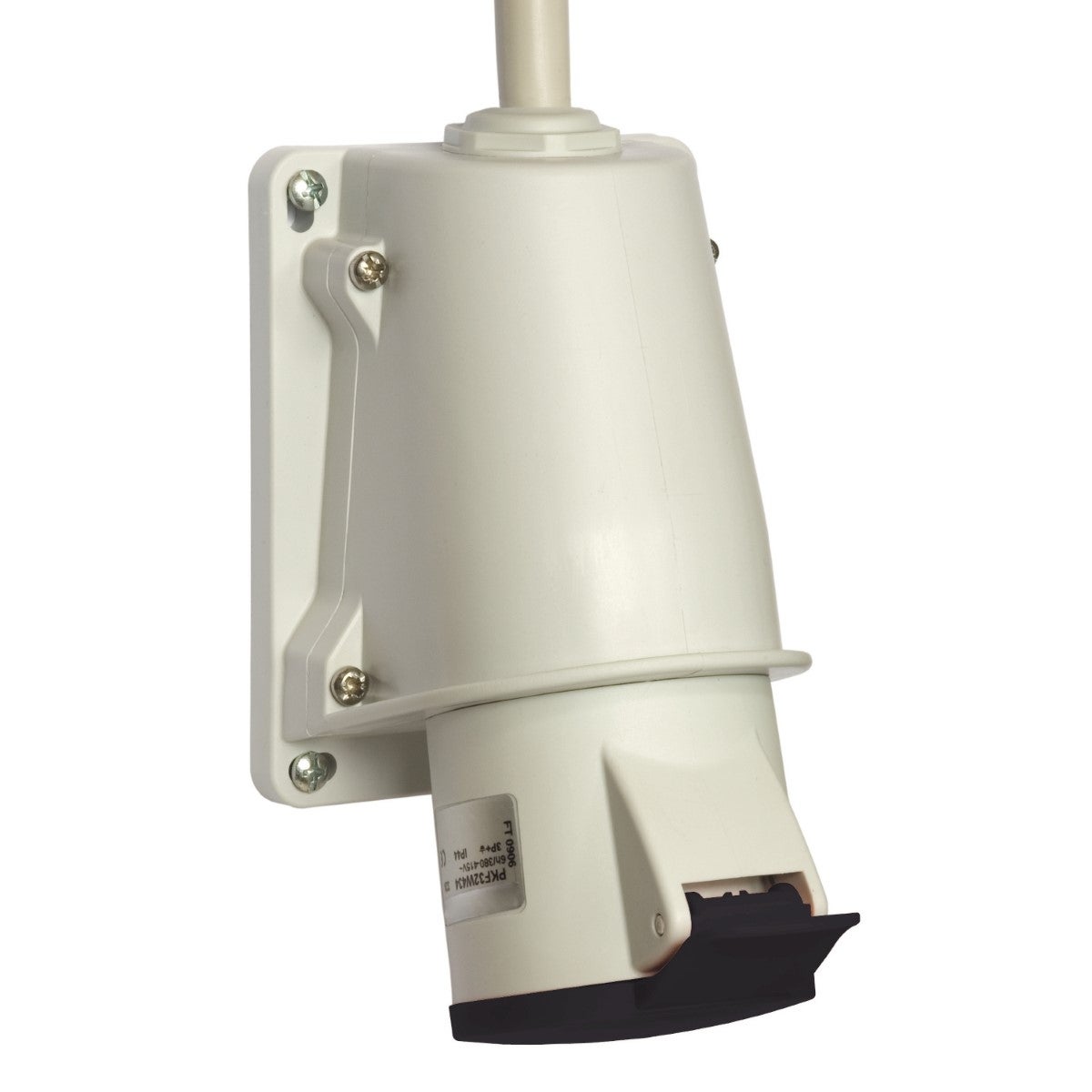 PratiKa socket - screw - angled - 32A - 3P + N + E - 480...500 V AC - wall