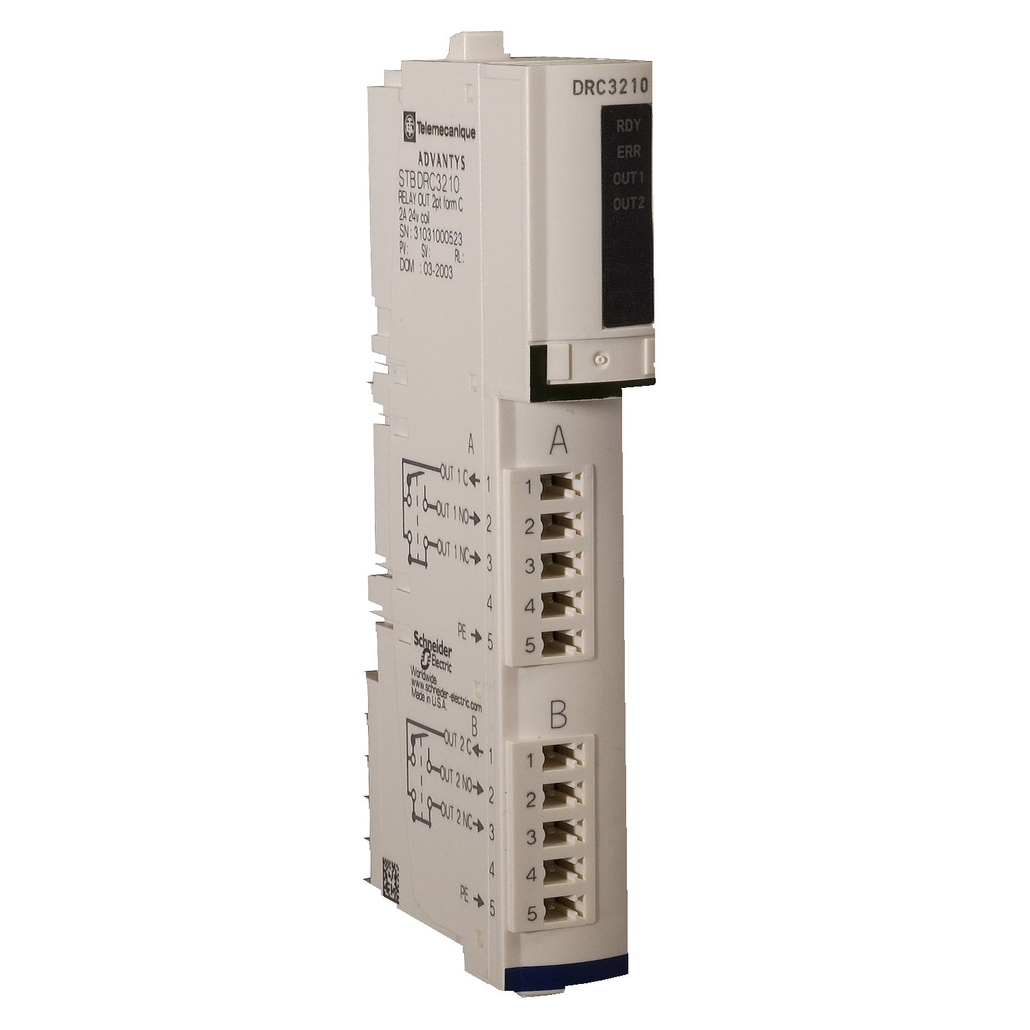 standard digital output kit, Modicon STB, 24V or 115 to 230V AC or DC, 2O