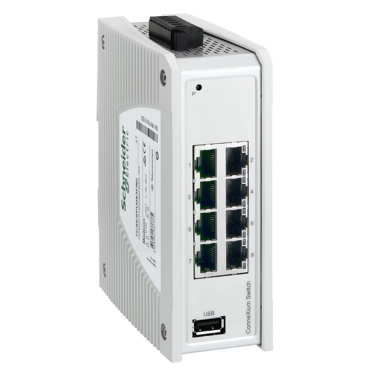 network switch, Modicon Networking, premium unmanaged, 8 ports for copper