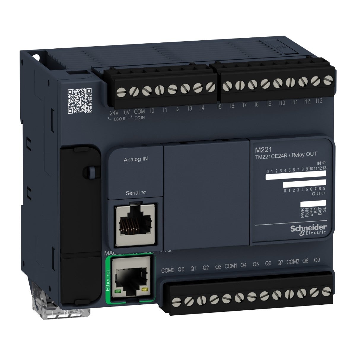 logic controller, Modicon M221, 24 IO, relay, Ethernet