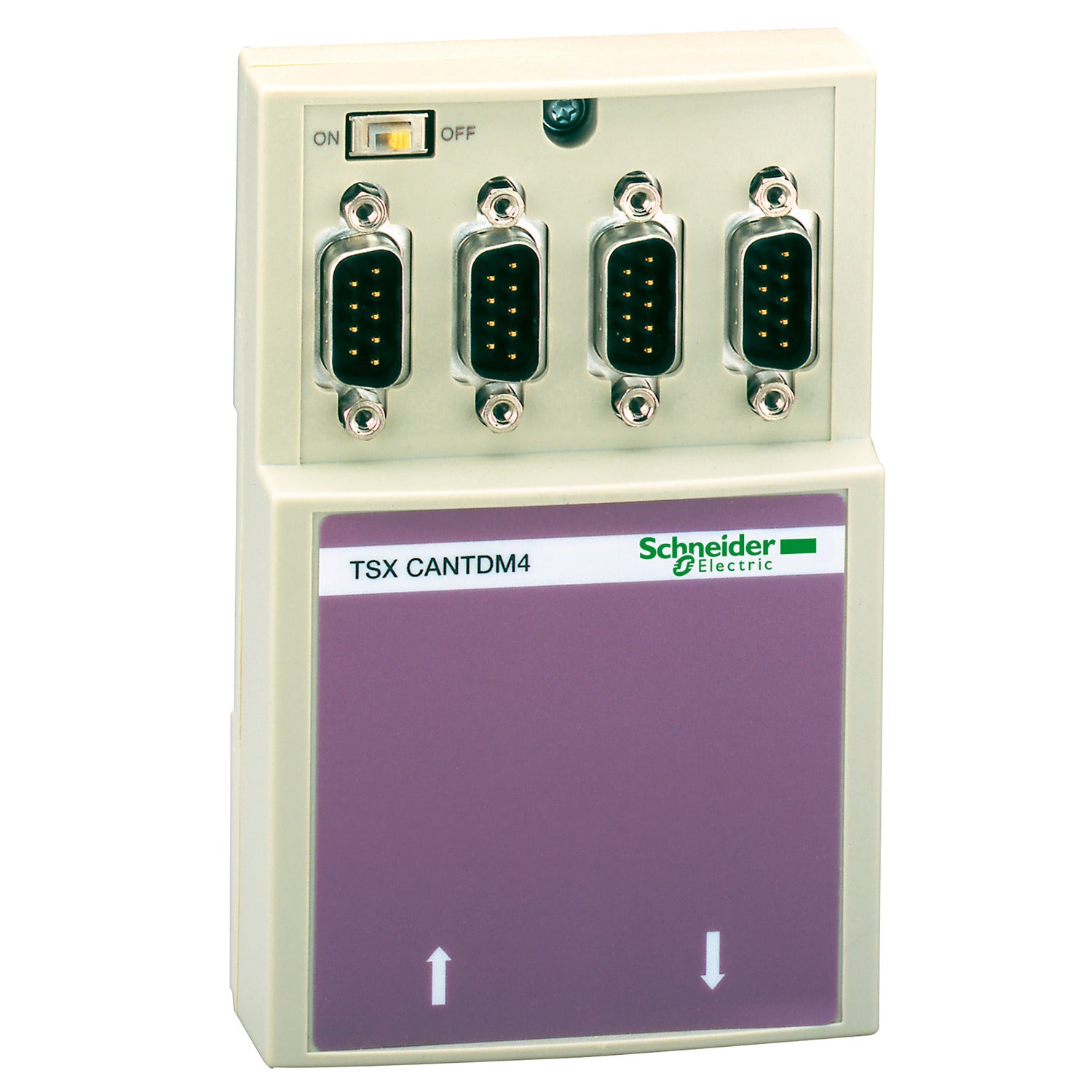 IP20 CANopen tap junction box - 1 screw terminal block and 4 SUB-D9