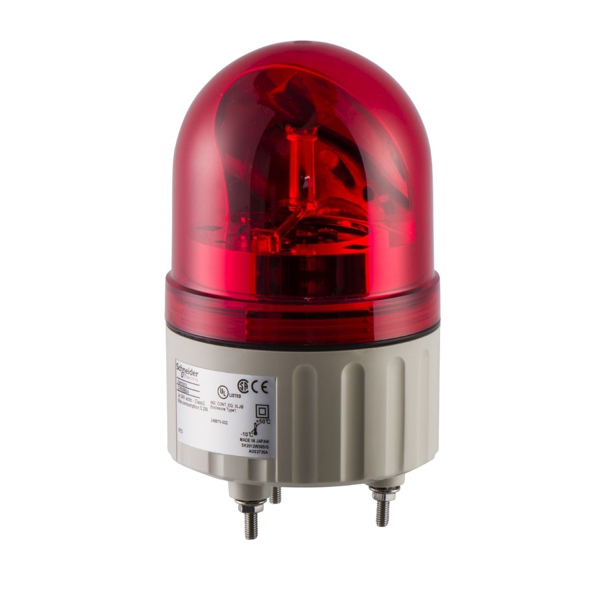 Rotating beacon, Harmony XVR, 84mm, red, without buzzer, 24V AC DC